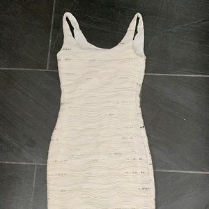 NWT - Bloomingdale's AQUA cream bodycon mini dress
